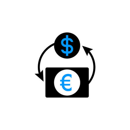 Modern money exchanges icon vectorのイラスト素材