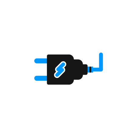 Modern electric sustainable plug icon vector