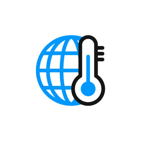 world temperature global warming iconのイラスト素材