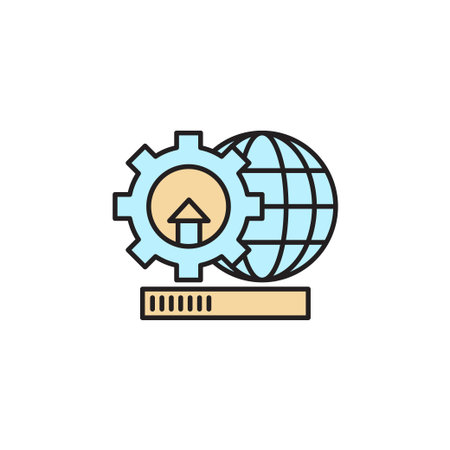 Web uploading configuration icon vectorのイラスト素材