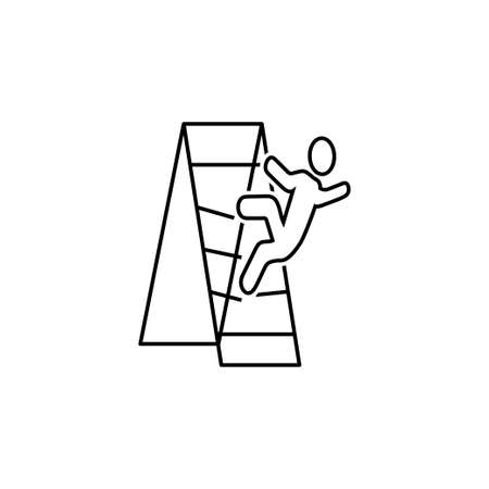 stair break down man accident icon vectorのイラスト素材