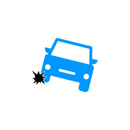 Modern Car accident vector icon for tyrie blastのイラスト素材