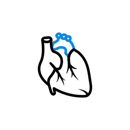 Human heart organ icon vectorのイラスト素材