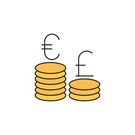 stock euro currency icon vectorのイラスト素材