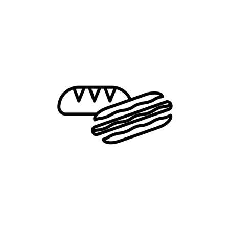 bun burger food icon vectorのイラスト素材