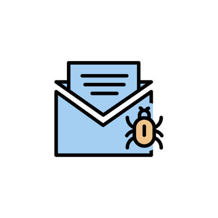 Bug, e-mail, email, spam, threat, virus iconのイラスト素材