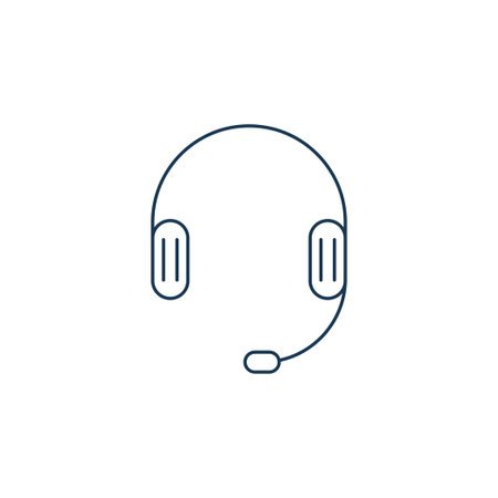 Smart audio headphone icon vectorのイラスト素材