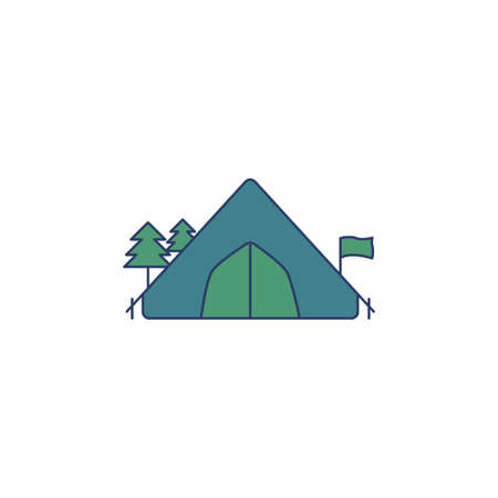 Camp, camping, outdoor, tent iconのイラスト素材