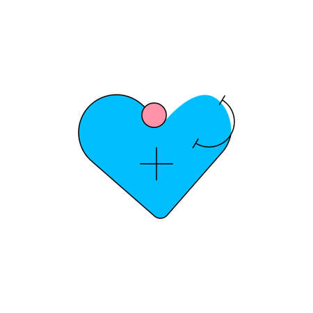 Cardiology health care heart iconのイラスト素材