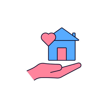 Charity, shelter, social, volunteer iconのイラスト素材