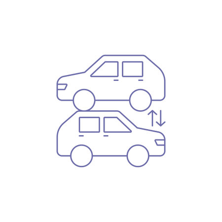 Car exchange outline icon vectorのイラスト素材