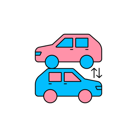 Car exchange outline icon vectorのイラスト素材