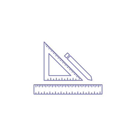 Building construction industry measurement iconのイラスト素材