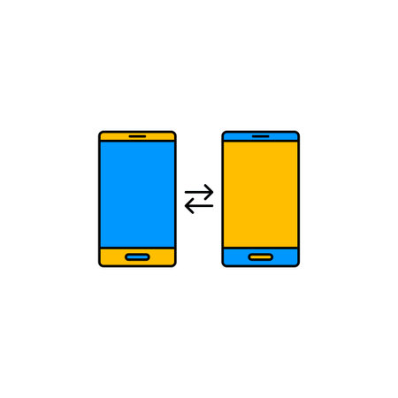 mobile to mobile communication call iconのイラスト素材