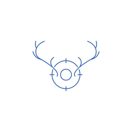 Deer Head Horns Hunting iconのイラスト素材