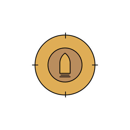 Deer hunting target bullet icon vectorのイラスト素材