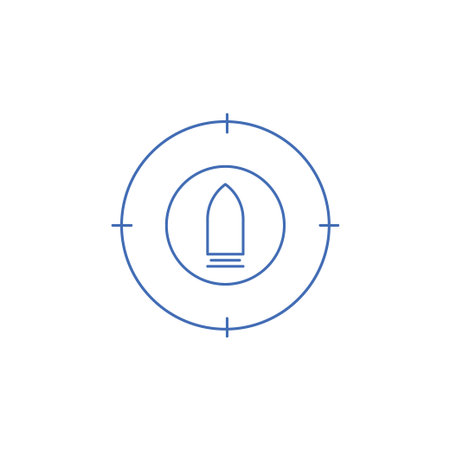 Deer hunting target bullet icon vector