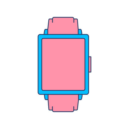 Modern digital smart watch icon vectorのイラスト素材