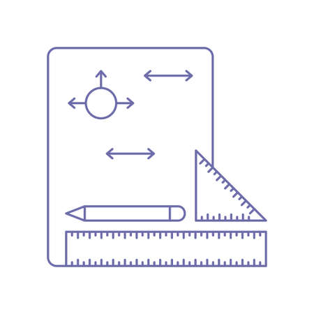Industrial engineer measurements tools icon vectorのイラスト素材