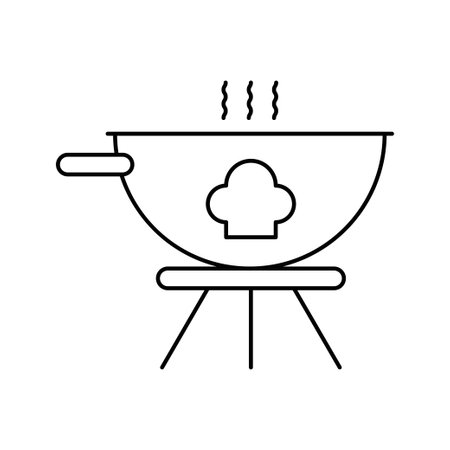 Creative cooking pan icon vectorのイラスト素材