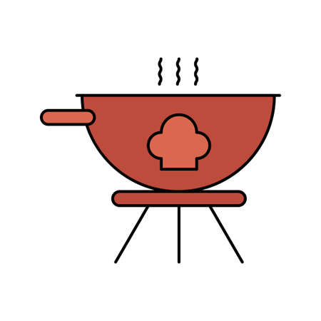 Creative cooking pan icon vectorのイラスト素材