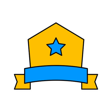creative badge ribbon icon vectorのイラスト素材