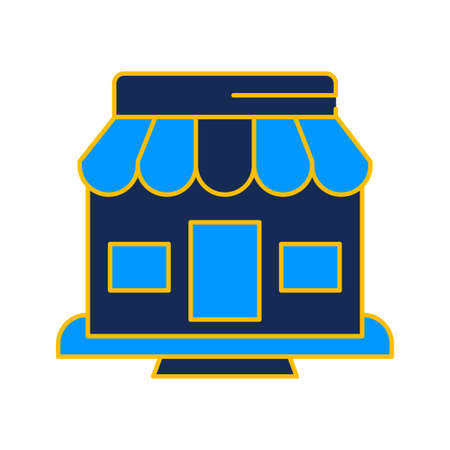 Business retail store icon vectorのイラスト素材