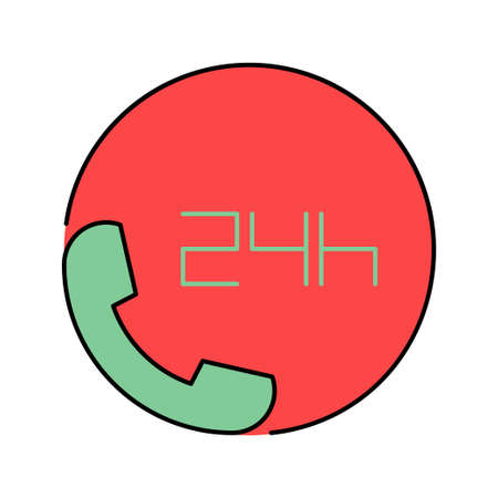 emergency medical support call icon vectorのイラスト素材