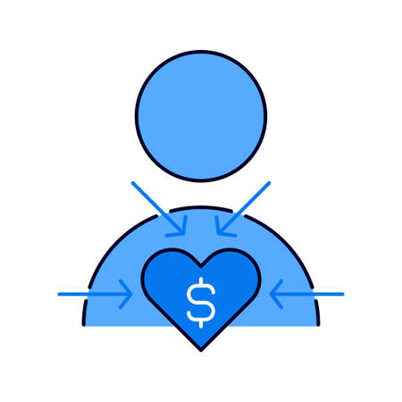 charity fund collecting icon vectorのイラスト素材