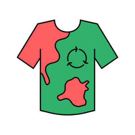 garbage t shirt repairing icon vectorのイラスト素材