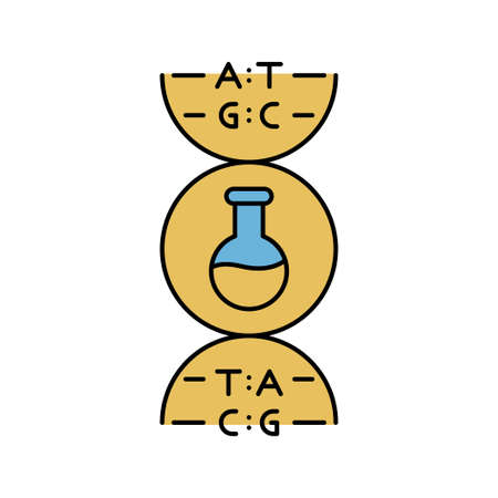dna lab test medical icon vectorのイラスト素材