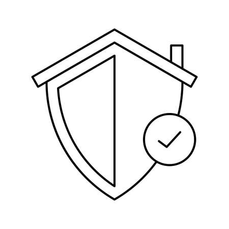 home security shield iconのイラスト素材