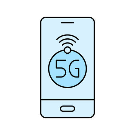5G technology smart mobile iconのイラスト素材