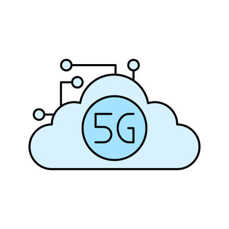 5G cloud technology iconのイラスト素材