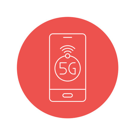 5G technology smart mobile icon