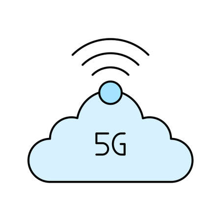 5G cloud technology iconのイラスト素材