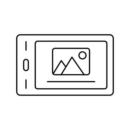 graphic drawing pad iconのイラスト素材