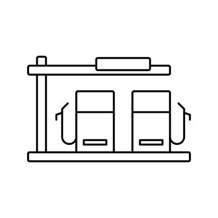 gas filling station iconのイラスト素材