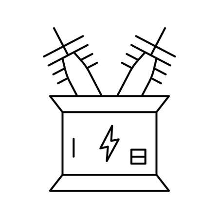electric power circuit iconのイラスト素材