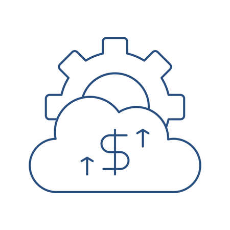 Cloud maintenance paid gear iconのイラスト素材