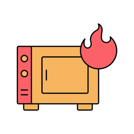 creative kitchen elements oven iconのイラスト素材