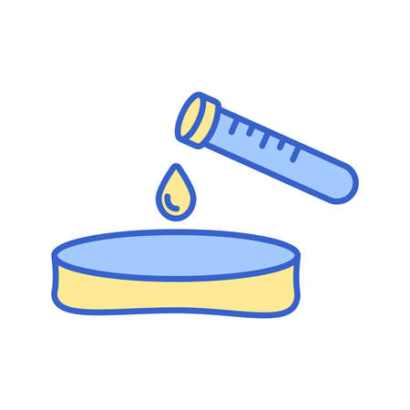 Medical dropper test chemistry laboratory iconのイラスト素材