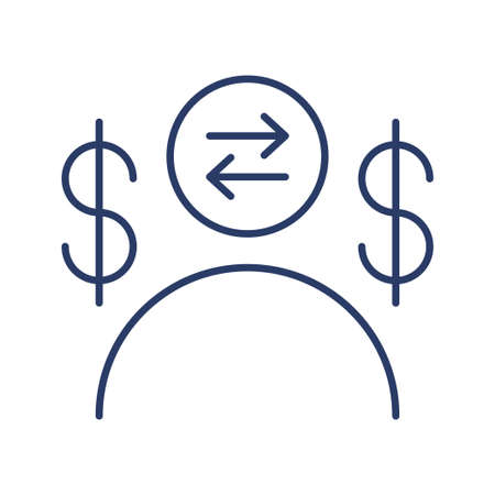 money exchange business man iconのイラスト素材