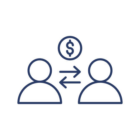 money exchange business man iconのイラスト素材