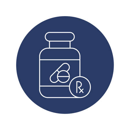 health medicine tablet and bottle iconのイラスト素材