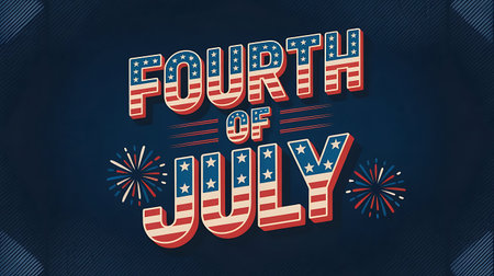 Fourth of July USA Independence Day 4th of July Patriotic Posterの素材