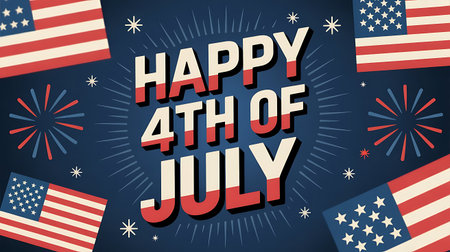 American Independence Day background. Vector illustration.の素材