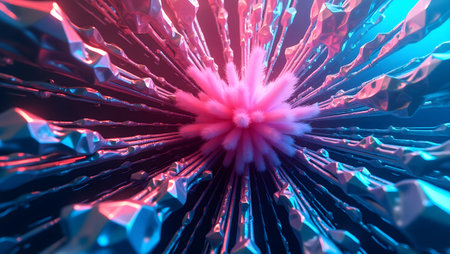 3d illustration of abstract geometric composition,digital art works. Computer generated graphics.の素材