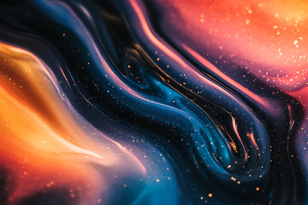 abstract colorful background with some smooth lines in it (3d render)の素材