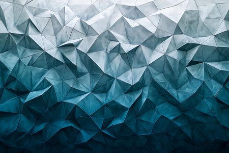 Abstract background of blue polygonal pattern. 3d render illustrationの素材